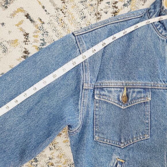 Schaefer LEGEND DENIM JACKET FLEECE LINING Blanket Jean Jacket Mens SZ Small - Picture 13 of 14